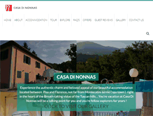 Tablet Screenshot of casadinonnas.com